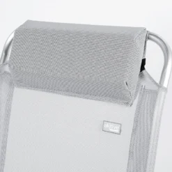 AKTIVE - Chaise Pliante Haute Avec Dossier Haut Réglable 5 Positions, Gris -Kit Camp Aventure Magasin aktive chaise pliante haute avec dossier haut reglable 5 positions gris 4