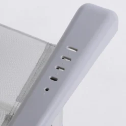 AKTIVE - Chaise Pliante Haute Avec Dossier Haut Réglable 5 Positions, Gris -Kit Camp Aventure Magasin aktive chaise pliante haute avec dossier haut reglable 5 positions gris 5