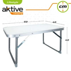 AKTIVE - Table Pliante . Table Basse Blanche En Aluminium - 40x60x40 Cm 8 AKTIVE - Table Pliante . Table Basse Blanche En Aluminium - 40x60x40 Cm -Kit Camp Aventure Magasin aktive table pliante table basse blanche en aluminium 40x60x40 cm 3