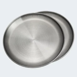 Assiette Plate De Camping | Diamètre Env. 23 Cm | Acier Inox | 2 Assiettes -Kit Camp Aventure Magasin assiette plate de camping diametre env 23 cm acier inox 2 assiettes 2