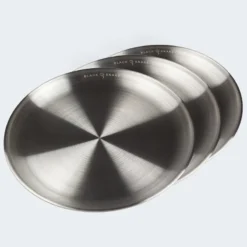 Assiette Plate De Camping | Diamètre Env. 23 Cm | Acier Inox | 3 Assiettes -Kit Camp Aventure Magasin assiette plate de camping diametre env 23 cm acier inox 3 assiettes 3