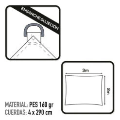 Auvent Rectangulaire En Polyester Aktive Garden Coloris Blanc -Kit Camp Aventure Magasin auvent rectangulaire en polyester aktive garden coloris blanc 2