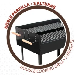 Barbecue Au Charbon De Bois Portable Aktive Double Grill -Kit Camp Aventure Magasin barbecue au charbon de bois portable aktive double grill 2