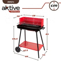 Barbecue Portable Au Charbon De Bois Pour 4 Niveaux Aktive -Kit Camp Aventure Magasin barbecue portable au charbon de bois pour 4 niveaux aktive 5