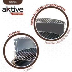 Barbecue Portable Rond 4 Hauteurs Aktive -Kit Camp Aventure Magasin barbecue portable rond 4 hauteurs aktive 2