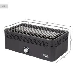 Barbecue Rectangulaire Noir De Table Sans Fumée 45x28x19 Cm Aktive -Kit Camp Aventure Magasin barbecue rectangulaire noir de table sans fumee 45x28x19 cm aktive 3