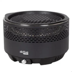 Barbecue Rond Noir Sans Fumée 2 En 1 Ø34 Cm Aktive