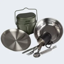 Batterie De Cuisine De Camping, Assiette Plate & Creuse, Couverts Et Tasse Set -Kit Camp Aventure Magasin batterie de cuisine de camping assiette plate and creuse couverts et tasse set 3
