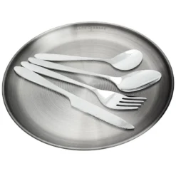 Couverts Et Assiette Plate De Camping Set | Acier Inoxydable