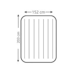 Intex Downy Queen Airbed - Lit Gonflable - 203x152x25cm - Avec Accessoires -Kit Camp Aventure Magasin downy queen airbed lit gonflable 203x152x25cm avec accessoires 3