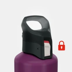 Quechua Gourde Alu 1L Avec Bouchon à Ouverture Rapide Pour La Randonnée - Violet -Kit Camp Aventure Magasin gourde alu 1l avec bouchon a ouverture rapide pour la randonnee violet 3