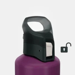 Quechua Gourde Alu 1L Avec Bouchon à Ouverture Rapide Pour La Randonnée - Violet -Kit Camp Aventure Magasin gourde alu 1l avec bouchon a ouverture rapide pour la randonnee violet 4