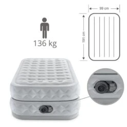 Intex Matelas Gonflable - 1-Person - 99 X 191 X 51 Cm - Gris -Kit Camp Aventure Magasin intex matelas gonflable 1 person 99 x 191 x 51 cm gris 3