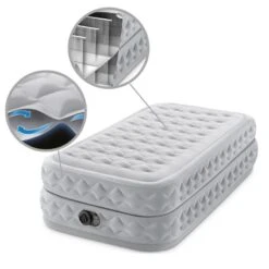 Intex Matelas Gonflable - 1-Person - 99 X 191 X 51 Cm - Gris -Kit Camp Aventure Magasin intex matelas gonflable 1 person 99 x 191 x 51 cm gris 4