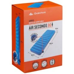 Quechua MATELAS GONFLABLE DE CAMPING - AIR SECONDS 80 CM - 1 PERSONNE -Kit Camp Aventure Magasin matelas gonflable de camping air seconds 80 cm 1 personne 3