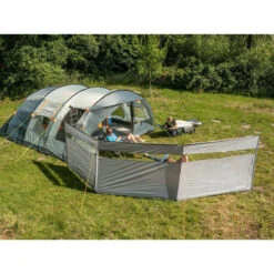 Paravent De Camping Bora - Brise-Vue - 4,5 X 1,4 M - Résistant Au Vent - Gris -Kit Camp Aventure Magasin paravent de camping bora brise vue 45 x 14 m resistant au vent gris 3