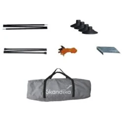 Paravent De Camping Bora - Brise-Vue - 4,5 X 1,4 M - Résistant Au Vent - Gris -Kit Camp Aventure Magasin paravent de camping bora brise vue 45 x 14 m resistant au vent gris 6