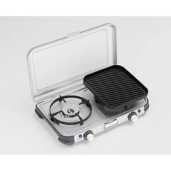 Campingaz Réchaud De Camping à Gaz 2 Feux Camp & Grill - Plancha, Grill Et Wok -Kit Camp Aventure Magasin rechaud de camping a gaz 2 feux camp and grill plancha grill et wok 2