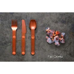 SET 3 COUVERTS MAGNÉTIQUES MAGWARE - CAMPING BIVOUAC - ALUMINUM DUR - AVEC ÉTUI -Kit Camp Aventure Magasin set 3 couverts magnetiques magware camping bivouac aluminum dur avec etui 3