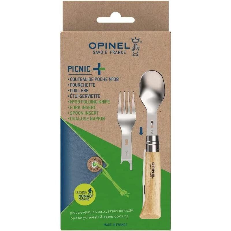 Set Complet Opinel Picnic+ - Opinel N°8 + Embouts Cuillère Et Fourchette 2 Set Complet Opinel Picnic+ - Opinel N°8 + Embouts Cuillère Et Fourchette – Image 2