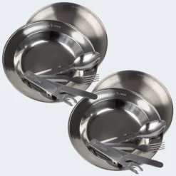 Set Couverts De Camping Et Assiette Creuse & Plate | 2 Personnes -Kit Camp Aventure Magasin set couverts de camping et assiette creuse and plate 2 personnes 2