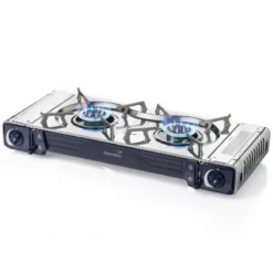 Set Réchaud à Gaz 2 Feux - Skandika Brann - Camping - Allumage Piezo - Mallette -Kit Camp Aventure Magasin set rechaud a gaz 2 feux skandika brann camping allumage piezo mallette 2