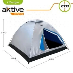 Tente 4 Hommes 205x205x130 Cm Aktive -Kit Camp Aventure Magasin tente 4 hommes 205x205x130 cm aktive 2