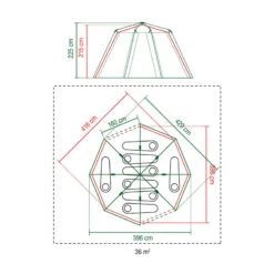 Tente Coleman Octagon 8 (Verte) -Kit Camp Aventure Magasin tente coleman octagon 8 verte 5