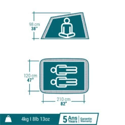 Kit Camp Aventure Magasin -Kit Camp Aventure Magasin tente de camping 2 seconds 2 places fresh and black 1