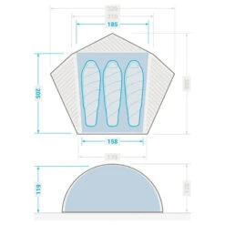 Tente Dôme De Trekking - 3 Places - MT900 -Kit Camp Aventure Magasin tente dome de trekking 3 places mt900 2