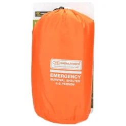 HIGHLANDER Tente D'urgence Abri De Survie 4-5 Personnes - Orange -Kit Camp Aventure Magasin tente durgence abri de survie 4 5 personnes orange 4